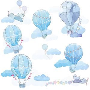 Naklejka ścienna – Balony niebieskie