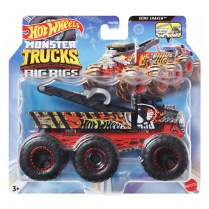Hot Wheels Monster Trucks Big Rigs - 6-kołowa ciężarówka Bone Shaker 1:64 HWN89 Mattel