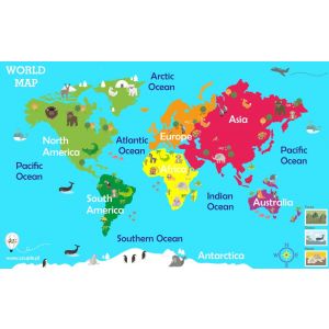 Mata podłogowa Mapa Świata