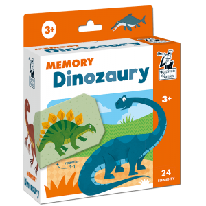Memory Dinozaury 24 elementy +3 lata Kapitan Nauka