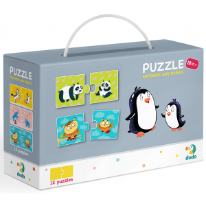 Puzzle Duo Mamy i dzieci 12 elementów DOP300150 Dodo
