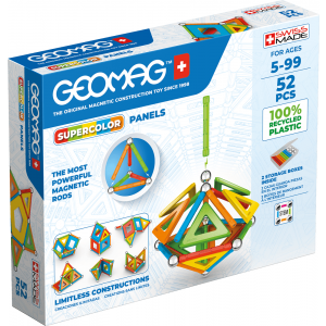 Klocki magnetyczne Supercolor Panels Recycled 52 elementy G378 Geomag