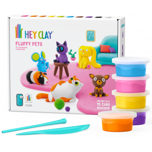 Hey Clay. Masa plastyczna Puchate Zwierzaki HCL15023 TM Toys