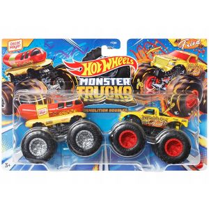 Hot Wheels Monster Trucks 2-pak Demolition Doub Oscar Mayer vs All Fried Up 1:64 HWN64 Mattel