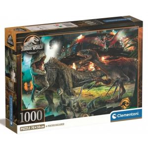 Puzzle 1000 elementów Compact Jurassic World 39856 Clementoni