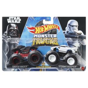 Hot Wheels Monster Trucks 2-pak Demolition Doub Darth Vader vs Stormtrooper 1:64 HWN68 Mattel
