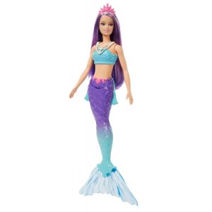 Lalka Barbie Syrenka fioletowo-niebieski ogon HGR10 Mattel