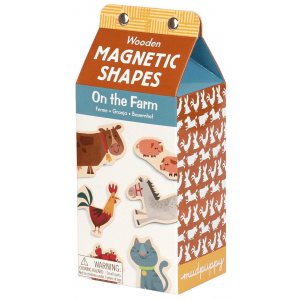 Zestaw drewnianych magnesów Na farmie 30 elementów MP33482 Mudpuppy