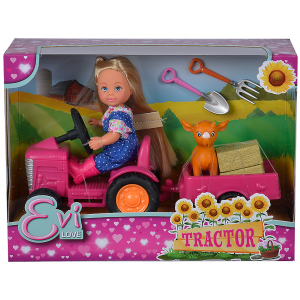 Lalka Evi farmerka z traktorem i koźlątkiem 105733518 Evi Love