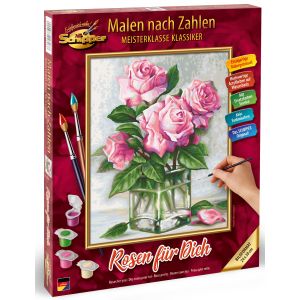 Malowanie po numerach 4 róże w wazonie 609240828 Schipper