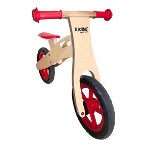 Sprytne zabawki. Drewniany rowerek biegowy czerwony