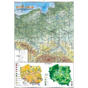 Ogólnogeograficzna Mapa Polski  - plansza dydaktyczna