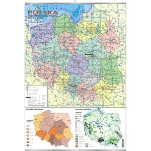 Drogowa Mapa Polski - plansza dydaktyczna