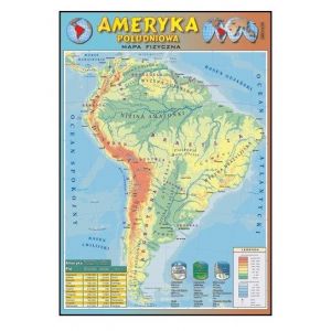 Mapa Ameryki Południowej - plansza dydaktyczna