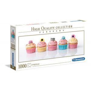 Puzzle 1000 elementów Panorama HQ Cupcakes 39425 Clementoni