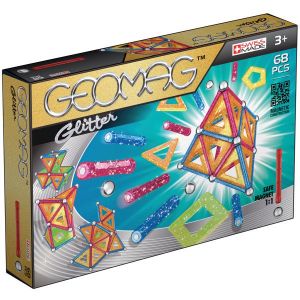 Klocki magnetyczne Panels Glitter 68 elementów GEO-533 Geomag