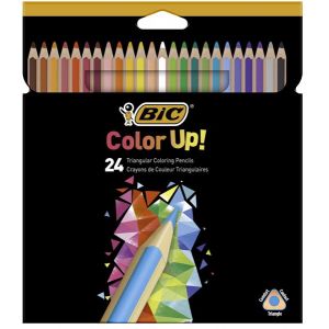 Kredki ołówkowe 24 kolory trójkątne Color Up BIC