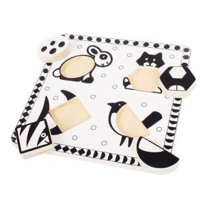 Czarno-białe puzzle Zwierzęta domowe BJ515 Bigjigs Toys