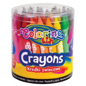 Kredki świecowe 24 kolory 48 sztuk Colorino kids