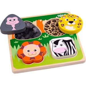 Puzzle dotykowe Zwierzątka Safari T0025 Bigjigs Toys