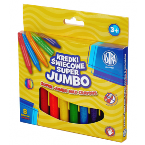 Kredki świecowe Jumbo 8 kolorów Jumbo 14x10cm Astra