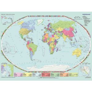 Mapa polityczna świata, ścienna (2014)