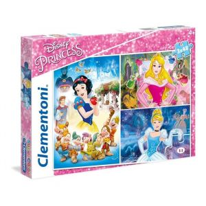 Puzzle 3x48 elementów Disney Princess 25211 Clementoni