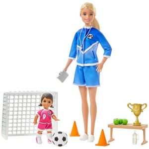 Lalka Barbie Trenerka piłki nożnej GLM47 Mattel