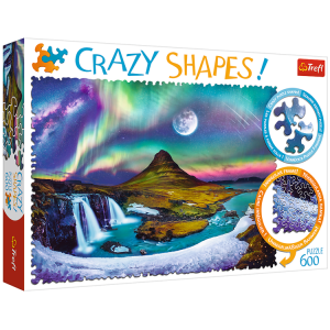 Puzzle Crazy Shapes 600 elementów Zorza nad Islandią 11114 Trefl