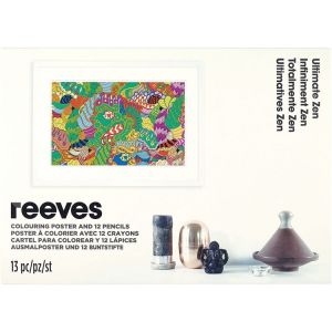 Plakat do kolorowania Ultimate Zen + 12 kredek Reeves