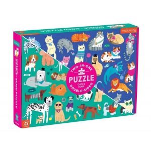 Puzzle dwustronne Koty i psy 100 elementów 60730 Mudpuppy