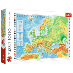 Puzzle 1000 elementów Mapa fizyczna Europy 10605 Trefl