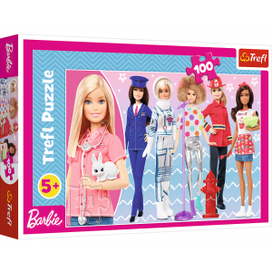Puzzle 100 elementów Możesz być Barbie 16385 Trefl
