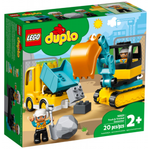 Ciężarówka i koparka gąsienicowa 10931 Lego Duplo