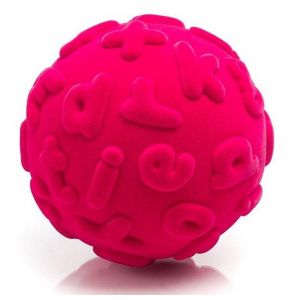 Edukacyjna piłka sensoryczna różowa Litery 203132 Rubbabu