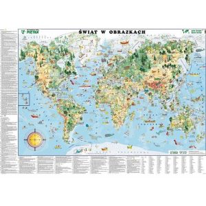 Mapa świata dla dzieci w obrazkach