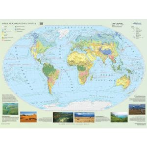 Mapa krajobrazowa świata 200x150cm