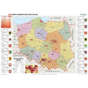 Mapa administracyjna Polski 200x150cm
