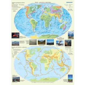 Świat - geologia i tektonika 150x200cm