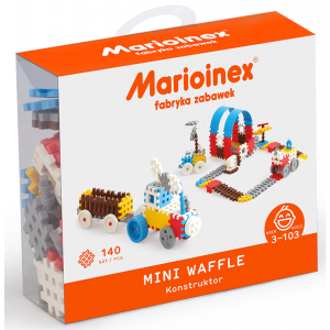 Klocki konstrukcyjne Mini Wafle Konstruktor dla chłopca 140 sztuk Marioinex