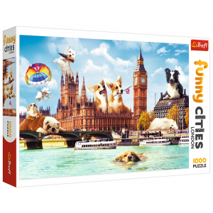 Puzzle 1000 elementów Psy w Londynie 10596 Trefl