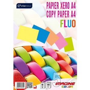 Papier ksero Fluo A4 100 arkuszy Interdruk