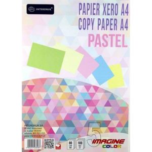 Papier ksero Pastelowe Kolory A4 100 arkuszy Interdruk