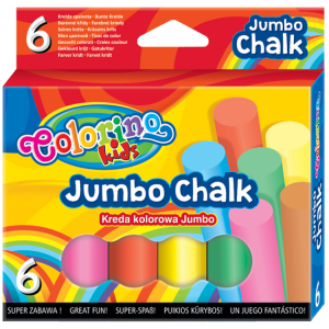 Kreda kolorowa Jumbo 6 sztuk Colorino
