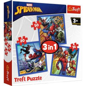 Puzzle 3w1 Pajęcza siła Spiderman 34841 Trefl
