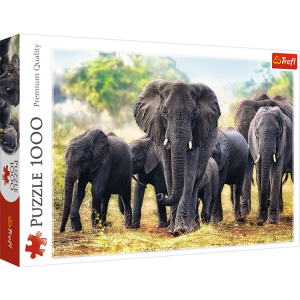Puzzle 1000 elementów Afrykańskie słonie 10442 Trefl