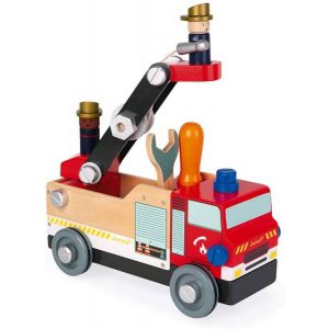Drewniany wóz strażacki narzędzia J06469 Janod