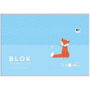 Blok techniczny A4 10 kartek B&B Kids Pastel Interdruk