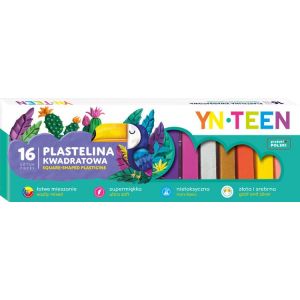 Plastelina kwadratowa 16 kolorów YN Teen Interdruk