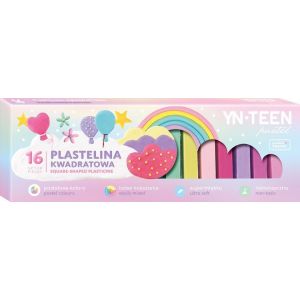 Plastelina kwadratowa 16 kolorów Pastel YN Teen Interdruk